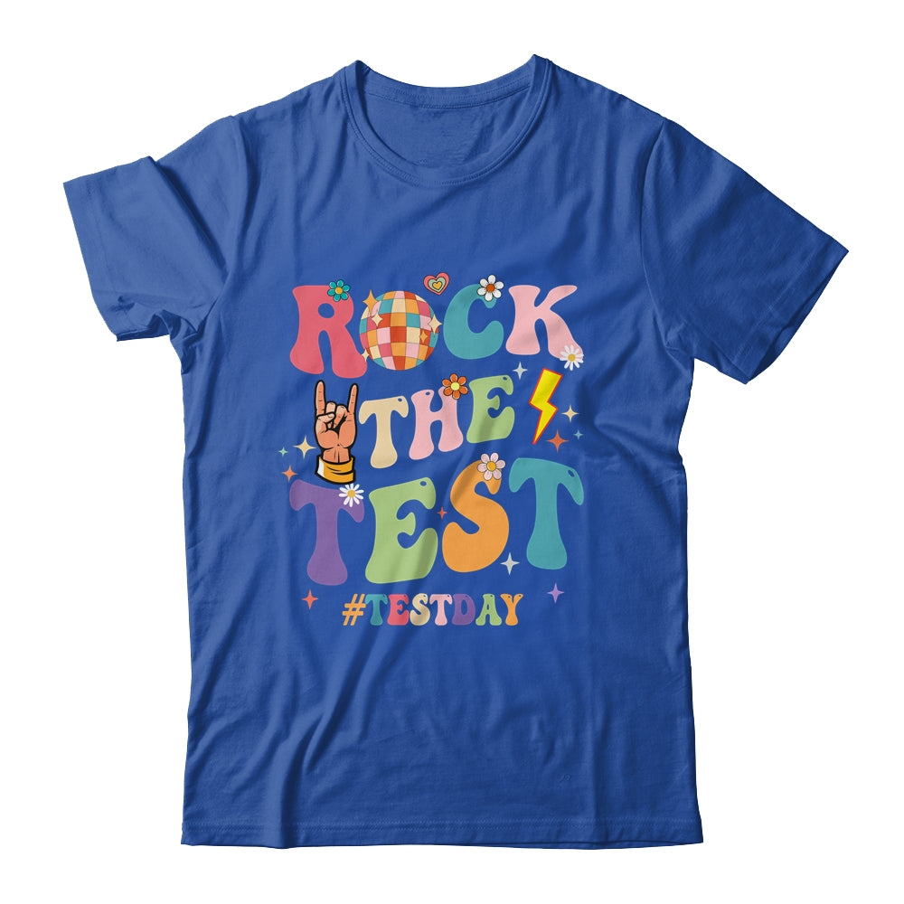Rock The Test Testing Day Retro Motivational Teacher Student Shirt & Hoodie | siriusteestore