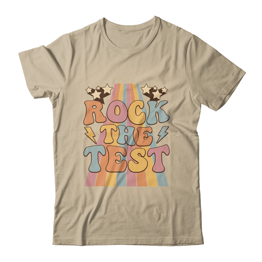 Rock The Test Testing Day Retro Teacher Stars Students Shirt & Hoodie | siriusteestore
