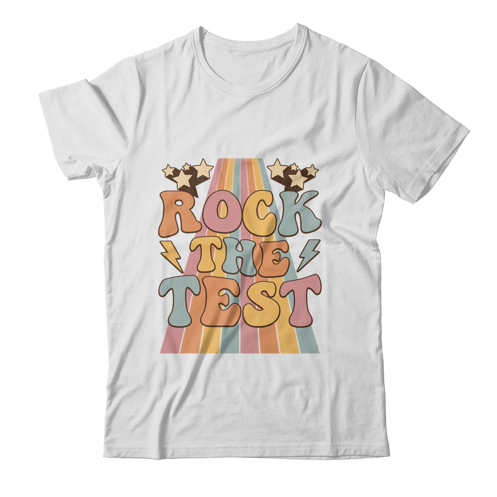Rock The Test Testing Day Retro Teacher Stars Students Shirt & Hoodie | siriusteestore