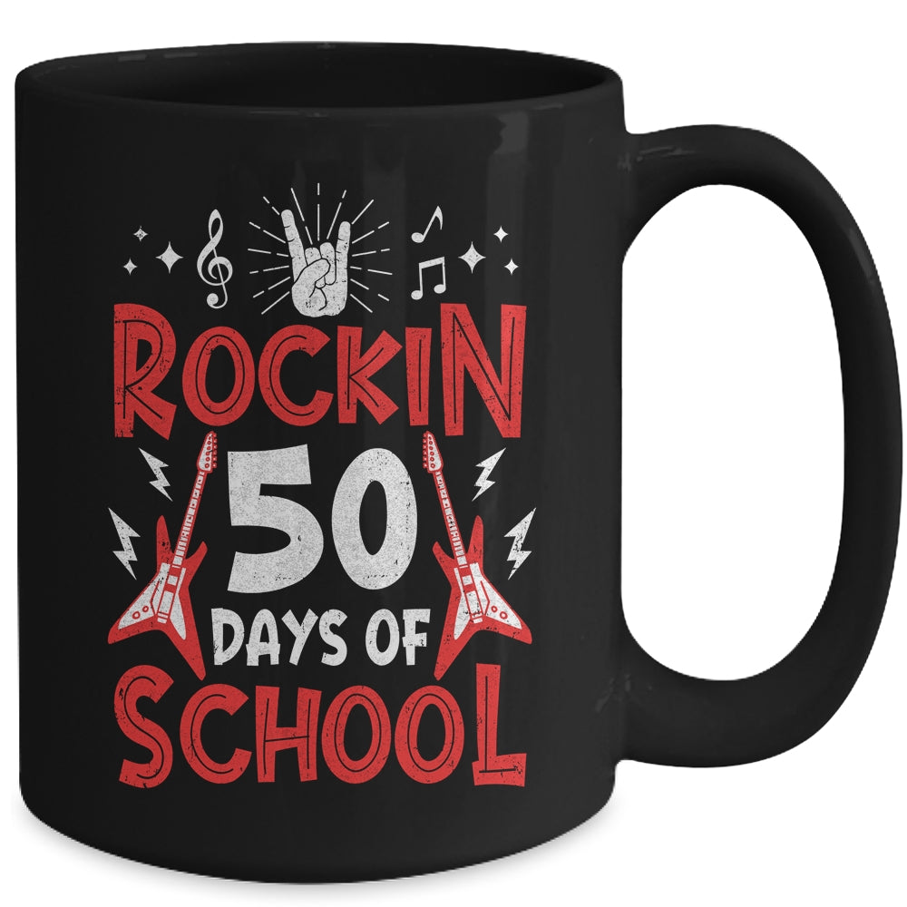 Rockin 50 Days Of School 50th Day Of School 50 Days Smarter Mug | siriusteestore