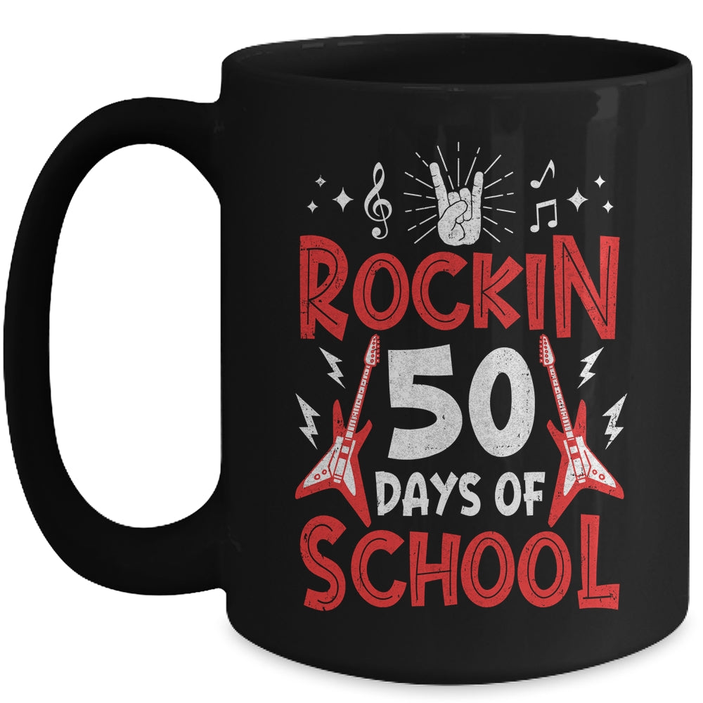 Rockin 50 Days Of School 50th Day Of School 50 Days Smarter Mug | siriusteestore