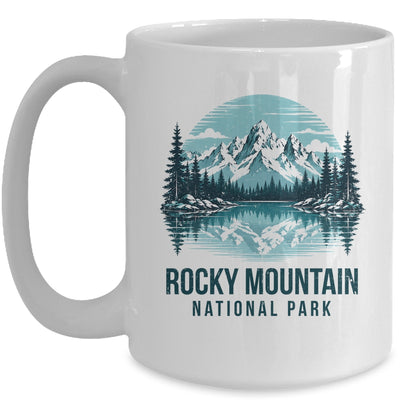 Rocky Mountain National Park Retro Mountain Lake Outdoor Hiking Mug | siriusteestore