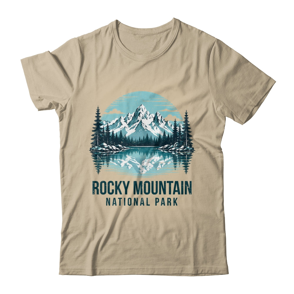 Rocky Mountain National Park Retro Mountain Lake Outdoor Hiking Shirt & Tank Top | siriusteestore