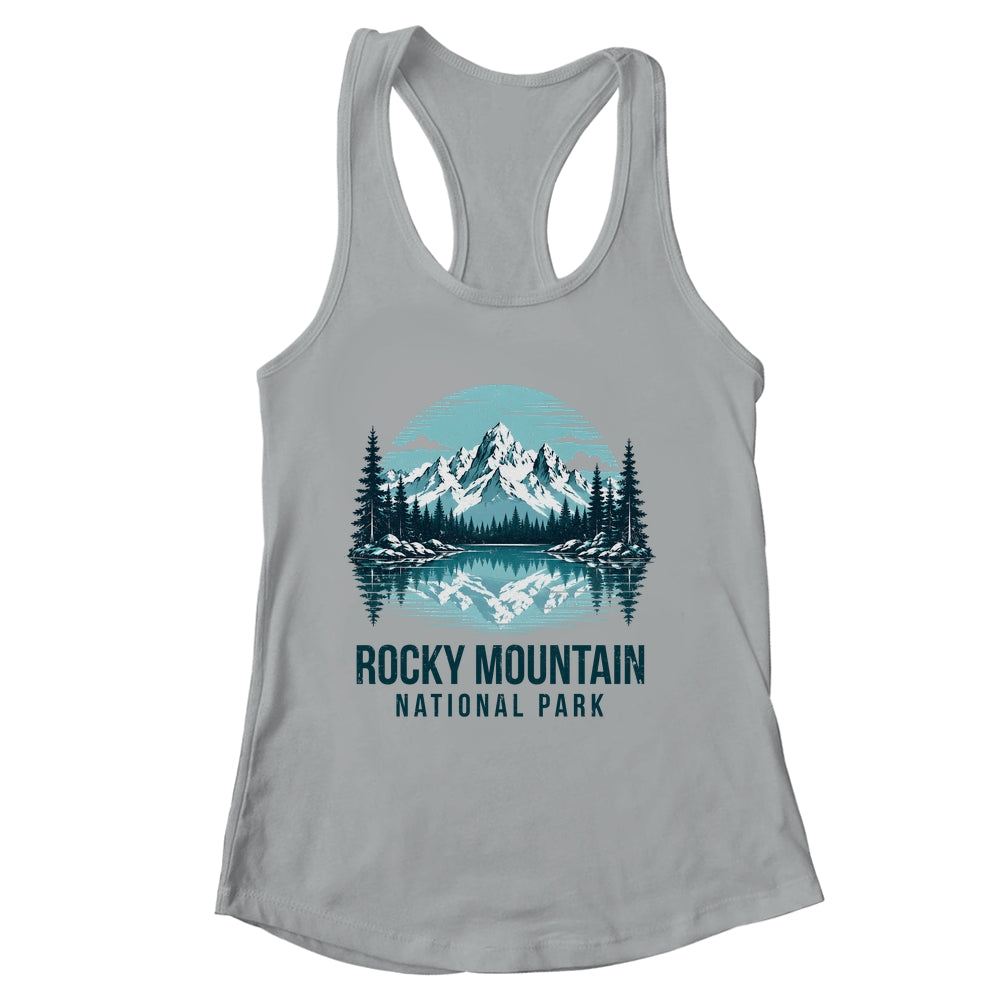 Rocky Mountain National Park Retro Mountain Lake Outdoor Hiking Shirt & Tank Top | siriusteestore