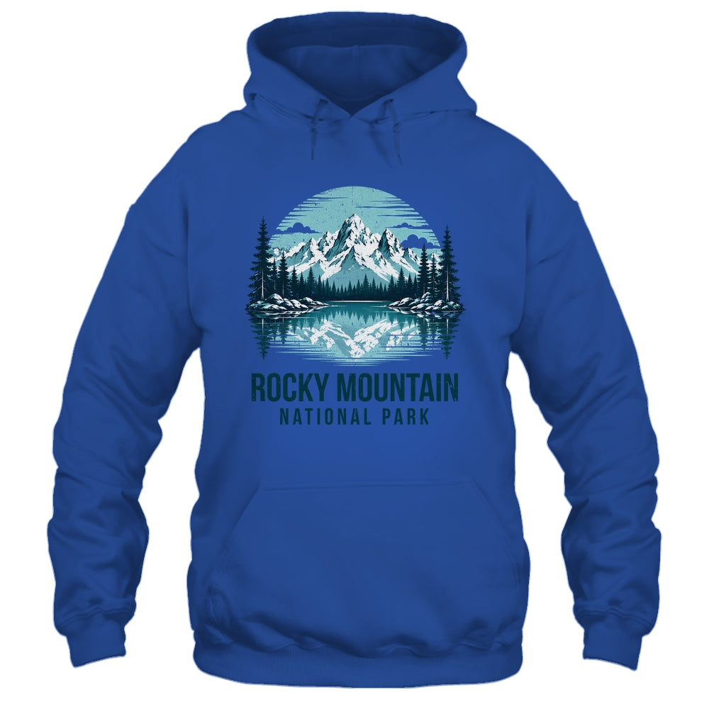 Rocky Mountain National Park Retro Mountain Lake Outdoor Hiking Shirt & Tank Top | siriusteestore