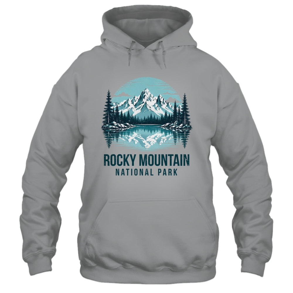 Rocky Mountain National Park Retro Mountain Lake Outdoor Hiking Shirt & Tank Top | siriusteestore