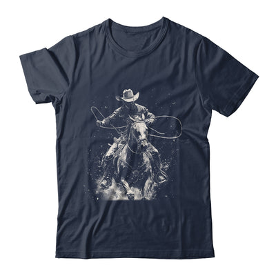 Rodeo Cowboy Dark Western Horse Vintage Art Graphic Men Shirt & Hoodie | siriusteestore