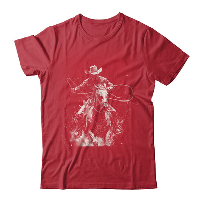 Rodeo Cowboy Dark Western Horse Vintage Art Graphic Men Shirt & Hoodie | siriusteestore