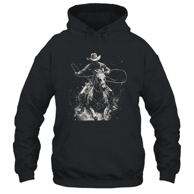 Rodeo Cowboy Dark Western Horse Vintage Art Graphic Men Shirt & Hoodie | siriusteestore