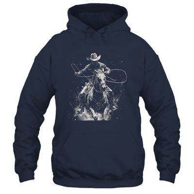 Rodeo Cowboy Dark Western Horse Vintage Art Graphic Men Shirt & Hoodie | siriusteestore