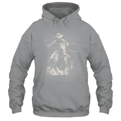 Rodeo Cowboy Dark Western Horse Vintage Art Graphic Men Shirt & Hoodie | siriusteestore