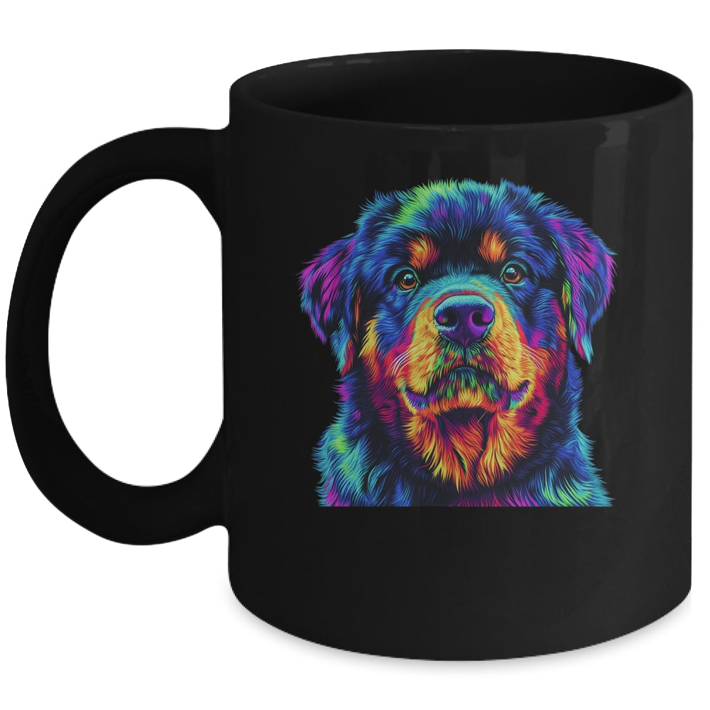 Rottweiler Dog Colorful Face Dog Lover Men Women Mug | siriusteestore