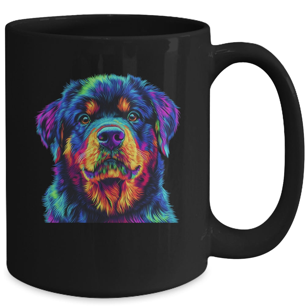 Rottweiler Dog Colorful Face Dog Lover Men Women Mug | siriusteestore