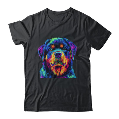 Rottweiler Dog Colorful Face Dog Lover Men Women Shirt & Tank Top | siriusteestore