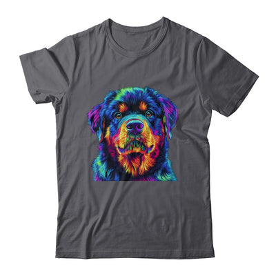 Rottweiler Dog Colorful Face Dog Lover Men Women Shirt & Tank Top | siriusteestore