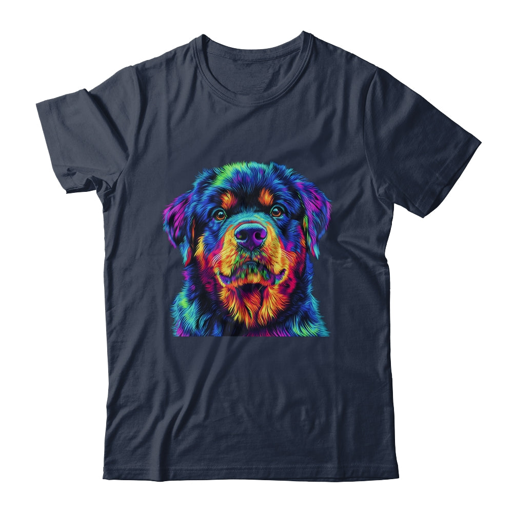 Rottweiler Dog Colorful Face Dog Lover Men Women Shirt & Tank Top | siriusteestore