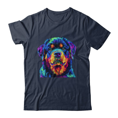 Rottweiler Dog Colorful Face Dog Lover Men Women Shirt & Tank Top | siriusteestore