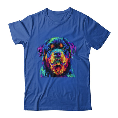 Rottweiler Dog Colorful Face Dog Lover Men Women Shirt & Tank Top | siriusteestore