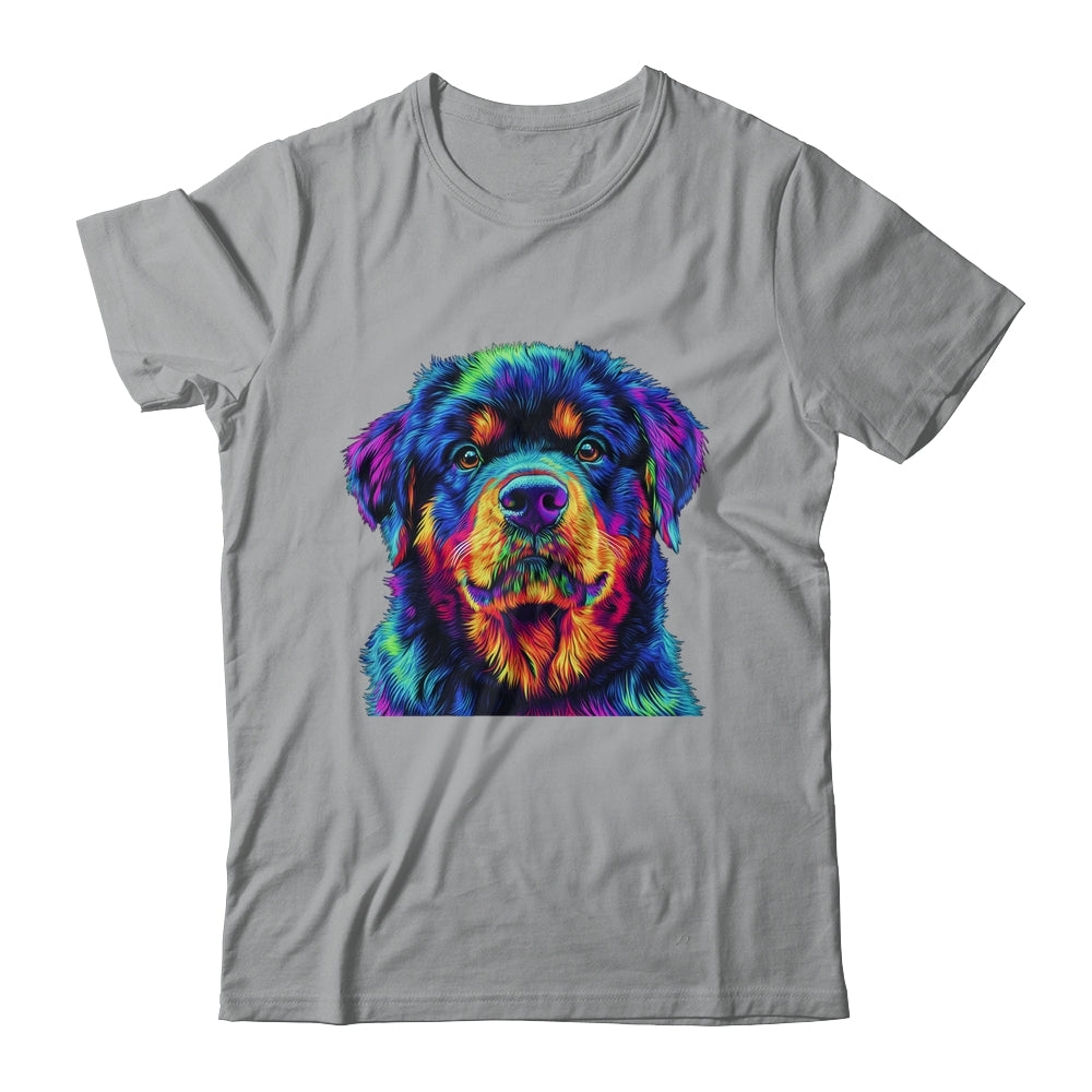 Rottweiler Dog Colorful Face Dog Lover Men Women Shirt & Tank Top | siriusteestore