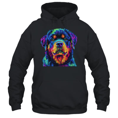Rottweiler Dog Colorful Face Dog Lover Men Women Shirt & Tank Top | siriusteestore