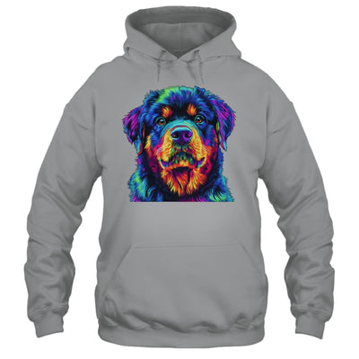 Rottweiler Dog Colorful Face Dog Lover Men Women Shirt & Tank Top | siriusteestore
