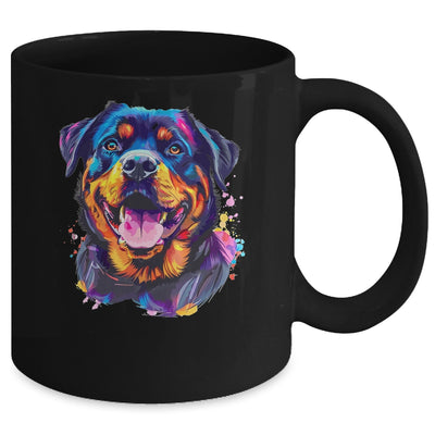 Rottweiler Mom Lover Puppy Dog Watercolor Tie Dye Painting Mug | siriusteestore