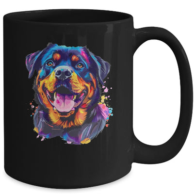 Rottweiler Mom Lover Puppy Dog Watercolor Tie Dye Painting Mug | siriusteestore