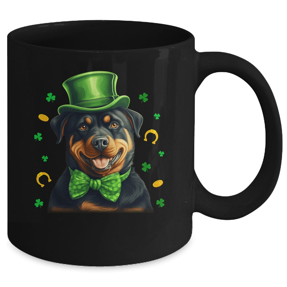Rottweiler St Patricks Day Leprechaun Shamrock Irish Mug | siriusteestore