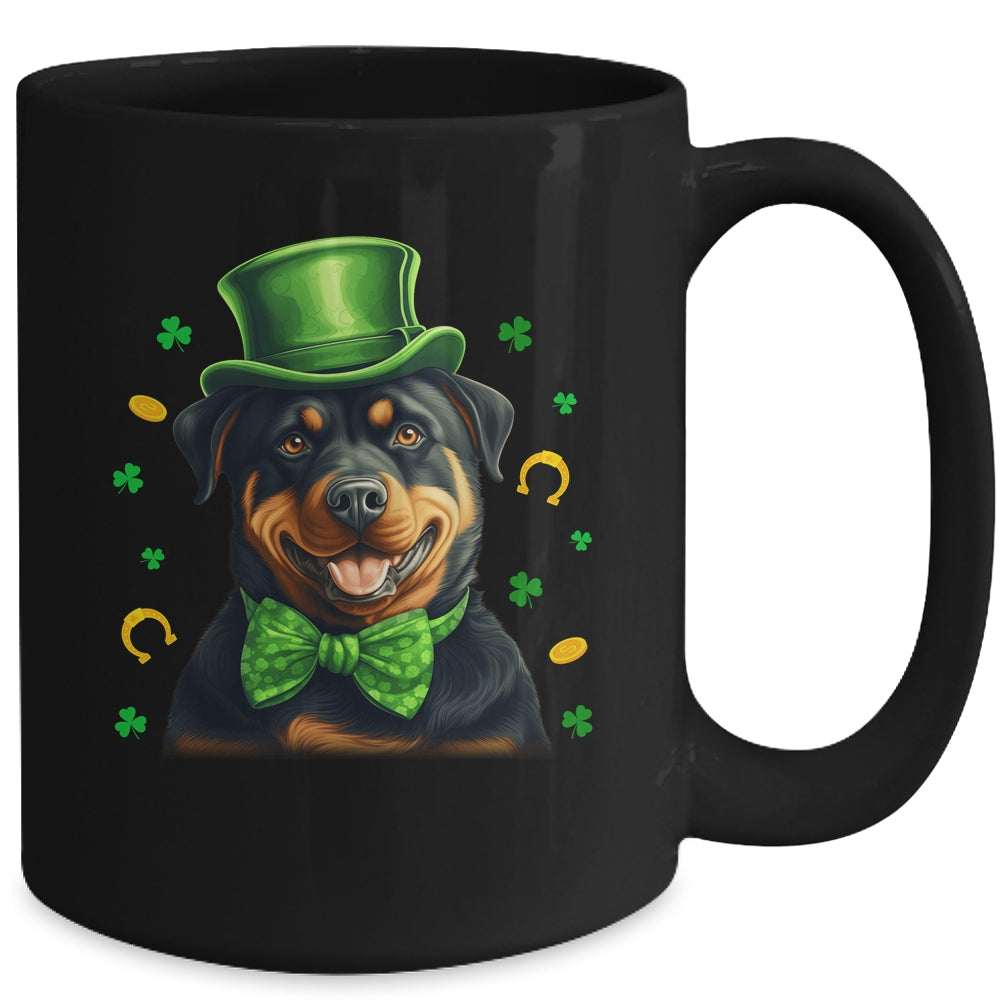 Rottweiler St Patricks Day Leprechaun Shamrock Irish Mug | siriusteestore