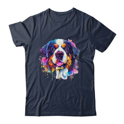 Saint Bernard Mom Lover Puppy Dog Watercolor Tie Dye Painting Shirt & Tank Top | siriusteestore