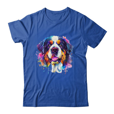 Saint Bernard Mom Lover Puppy Dog Watercolor Tie Dye Painting Shirt & Tank Top | siriusteestore