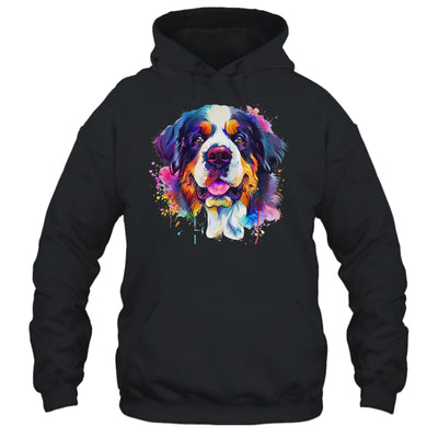 Saint Bernard Mom Lover Puppy Dog Watercolor Tie Dye Painting Shirt & Tank Top | siriusteestore