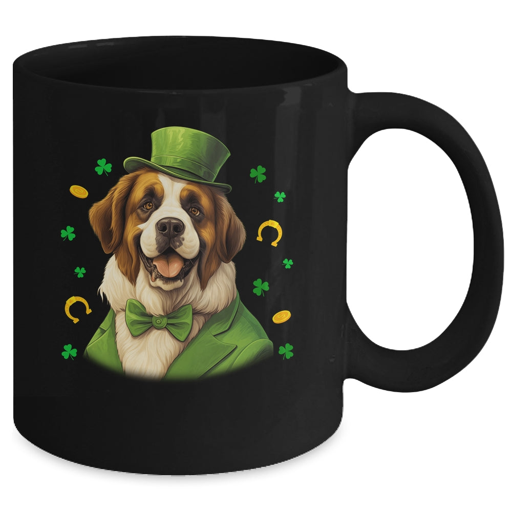Saint Bernard St Patricks Day Leprechaun Shamrock Irish Mug | siriusteestore