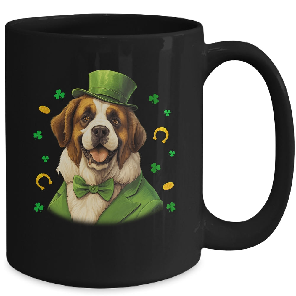 Saint Bernard St Patricks Day Leprechaun Shamrock Irish Mug | siriusteestore