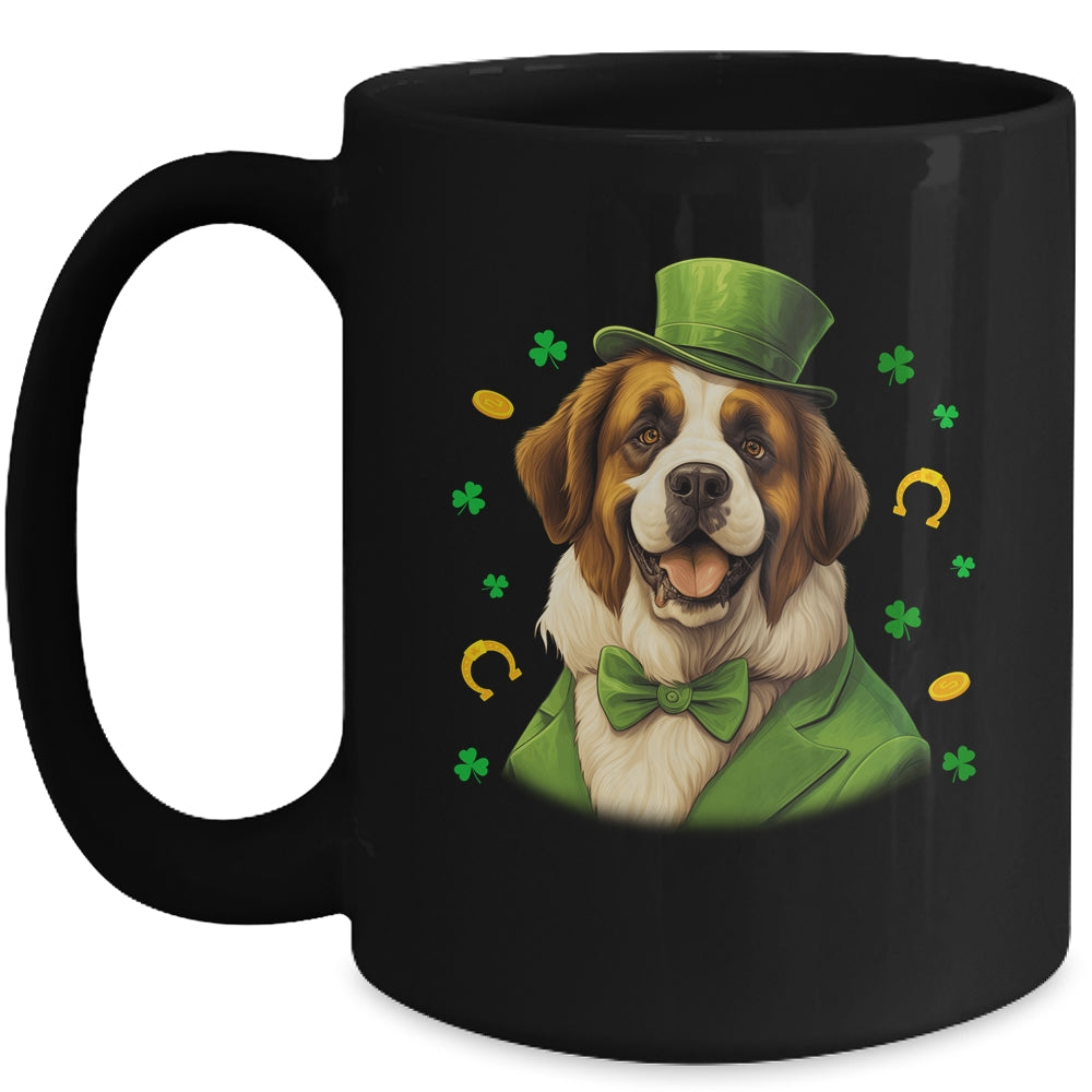Saint Bernard St Patricks Day Leprechaun Shamrock Irish Mug | siriusteestore