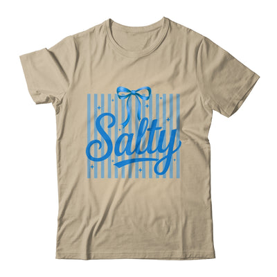 Salty Women Blue Stripes Bow Retro Summer Outfit Beach Vibes Shirt & Tank Top | siriusteestore