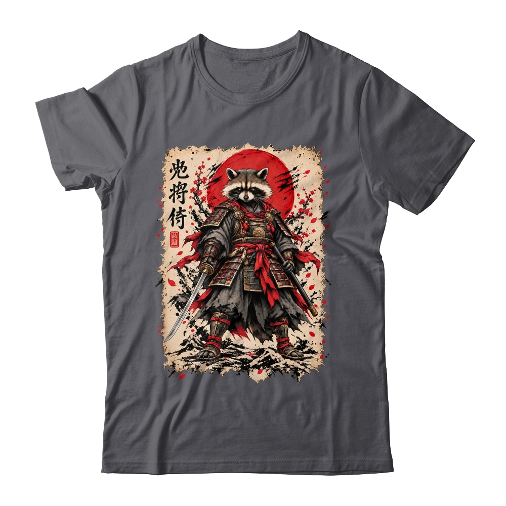 Samurai Raccoon Japanese Warrior Art Vintage Anime Graphic Shirt & Hoodie | siriusteestore