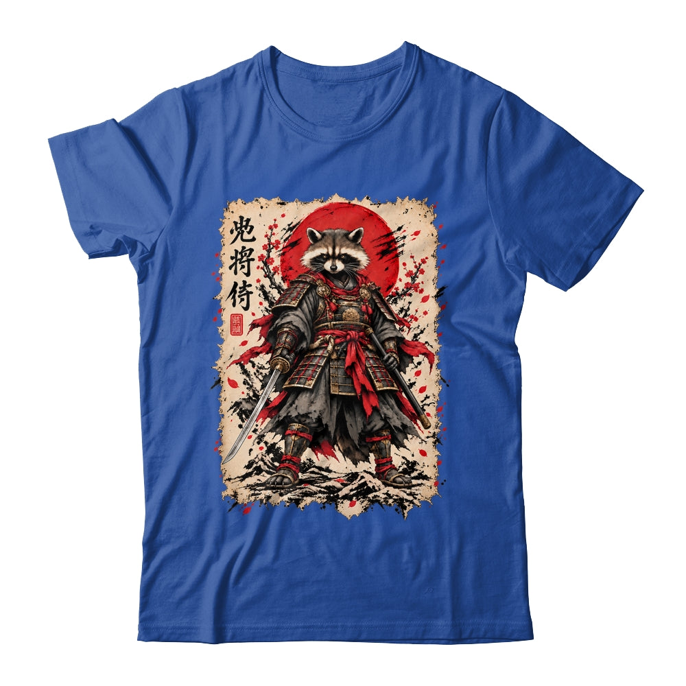 Samurai Raccoon Japanese Warrior Art Vintage Anime Graphic Shirt & Hoodie | siriusteestore
