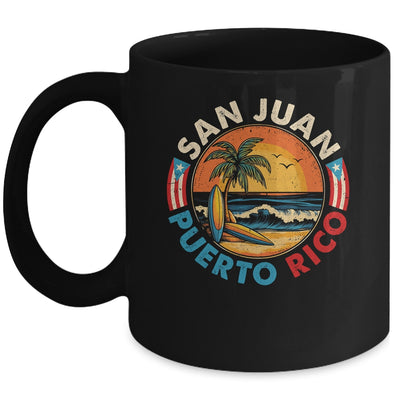 San Juan Puerto Rico Beach Retro Vintage 70s Sunset Summer Mug | siriusteestore