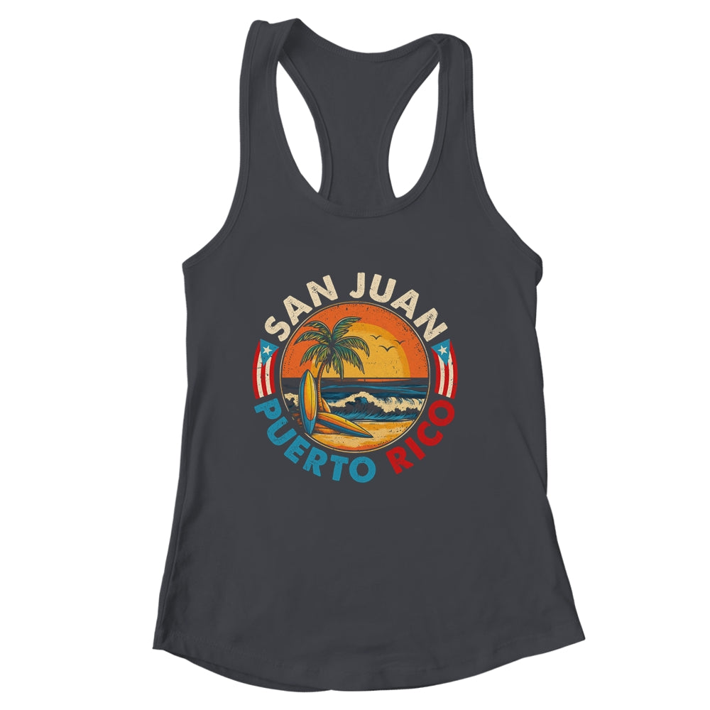 San Juan Puerto Rico Beach Retro Vintage 70s Sunset Summer Shirt & Tank Top | siriusteestore