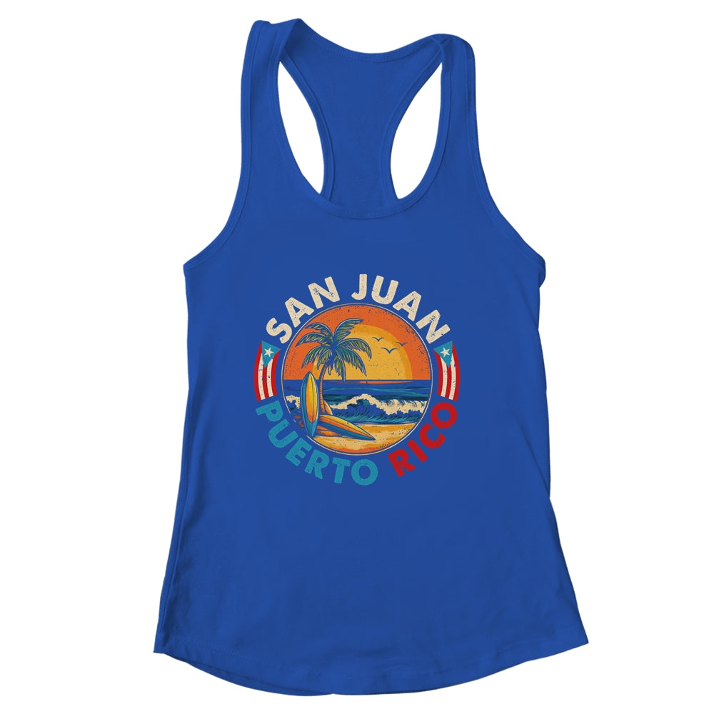 San Juan Puerto Rico Beach Retro Vintage 70s Sunset Summer Shirt & Tank Top | siriusteestore
