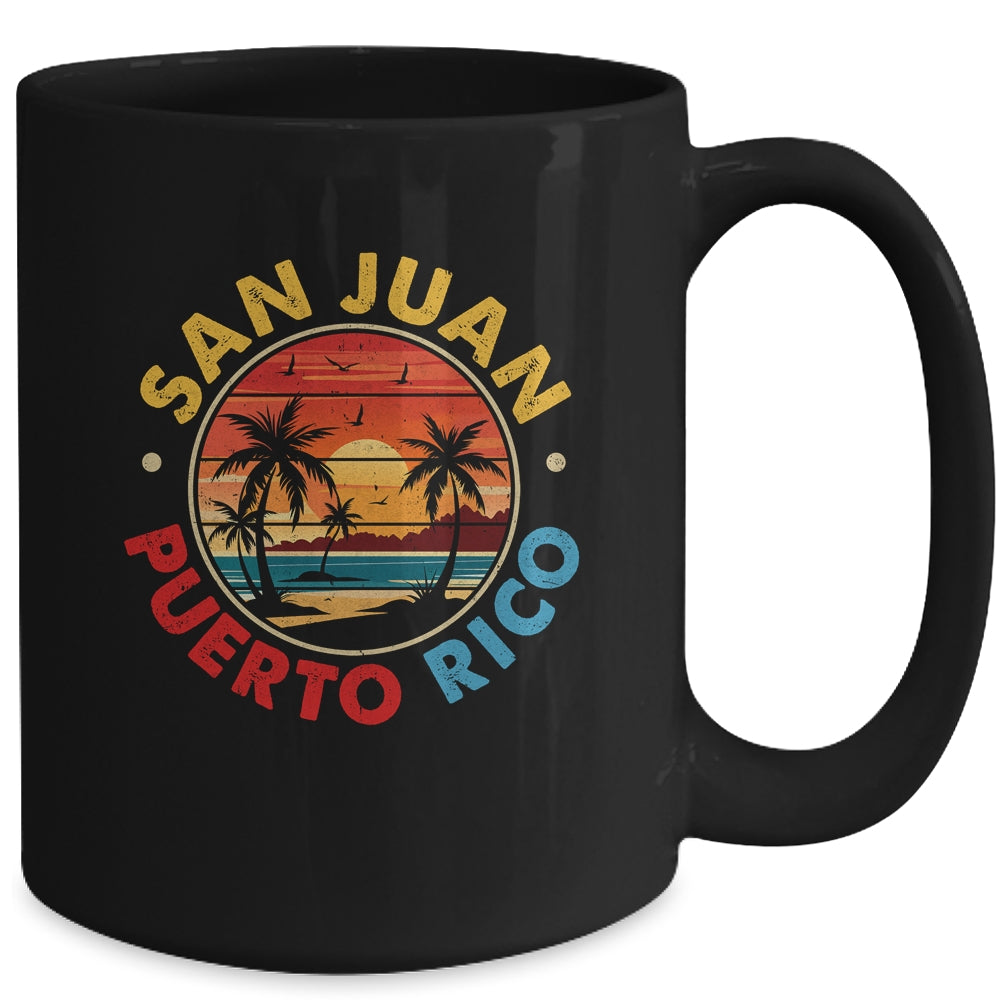 San Juan Puerto Rico Vintage Graphic Retro 70s Vacation Mug | siriusteestore