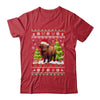 Santa Bison Animal Xmas Lighting Ugly Bison Christmas Shirt & Sweatshirt | siriusteestore