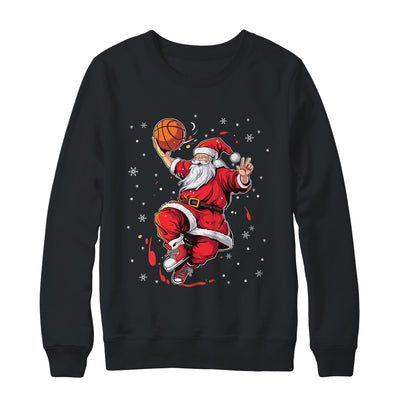 Santa Claus Basketball Christmas Xmas For Basketball Men Shirt & Sweatshirt | siriusteestore