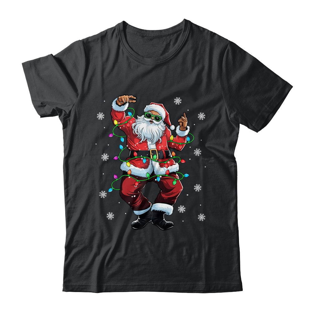 Santa Claus Black Christmas Afro African American Xmas Shirt & Sweatshirt | siriusteestore