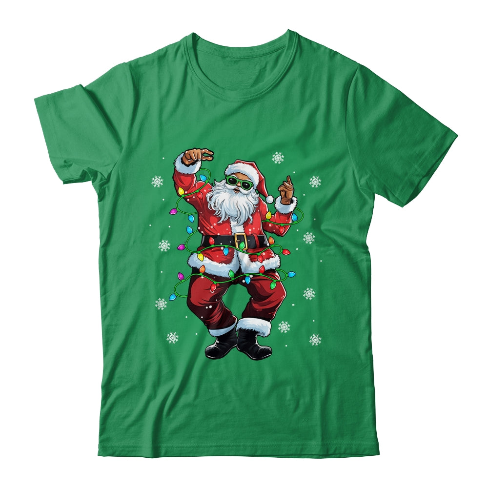 Santa Claus Black Christmas Afro African American Xmas Shirt & Sweatshirt | siriusteestore