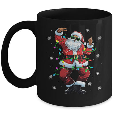 Santa Claus Black Christmas Afro African American Xmas Mug | siriusteestore