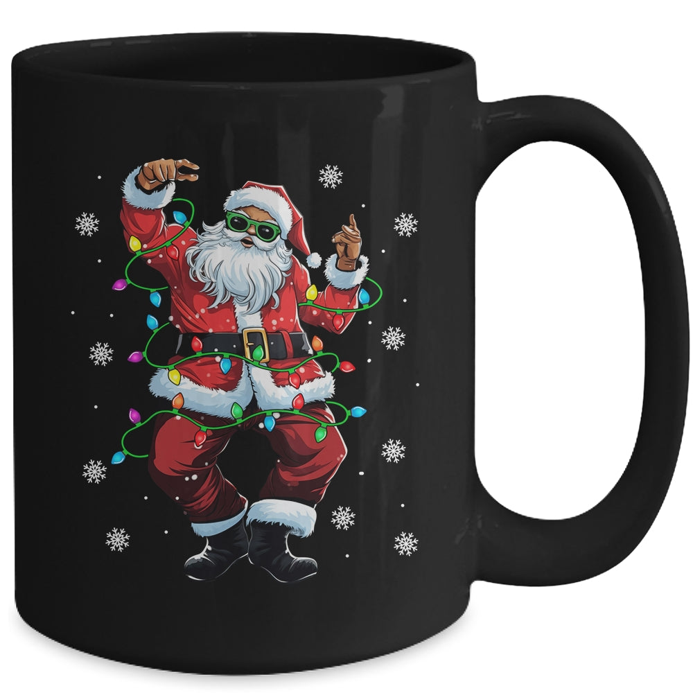 Santa Claus Black Christmas Afro African American Xmas Mug | siriusteestore