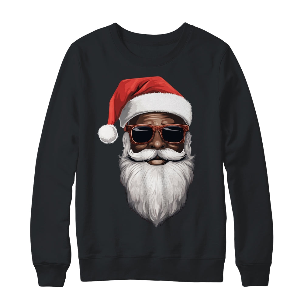 Santa Claus Black Xmas Santa Afro African American Christmas Shirt & Sweatshirt | siriusteestore