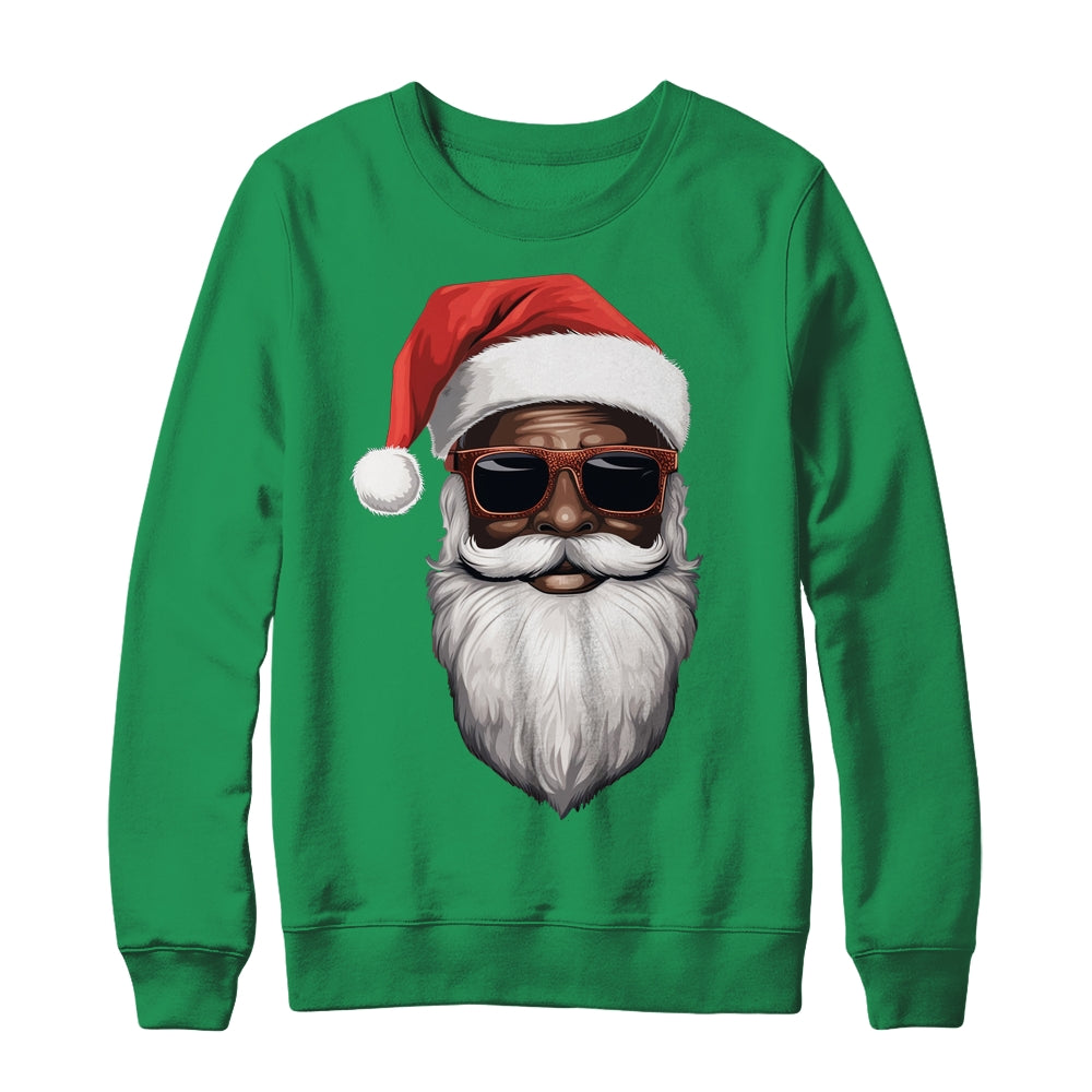 Santa Claus Black Xmas Santa Afro African American Christmas Shirt & Sweatshirt | siriusteestore